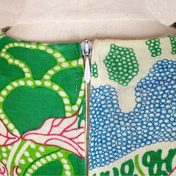 RARE Vintage Diane Von Furstenberg 60s Mod Groovy Psychedelic Green Floral Dress - Picture 6 of 11